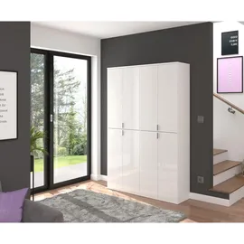 inn.furn Schuhschrank weiß Hochglanz, 122 cm, Garderobe, Schuhaufbewahrung, Schuhschränke