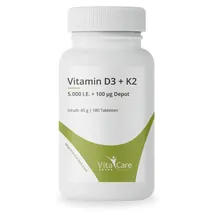 Vitacare Vitamin D3 + K2 Depot Tabletten 180 St.