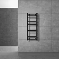 luxebath Badheizkörper Sahara 800 x 300 mm 200 W schwarz Seitenanschluss