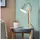 Lightbox moderne Nachttischlampe - 44 x 16 x 21 cm - skandinavische Tischleuchte mit schwenkbarem Kopf & Schalter - für Schlafzimemer - E27, max. 30 W - aus Metall/Holz - in Matt Grün