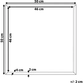 Beliani Wandspiegel Weiß 50 x 50 cm