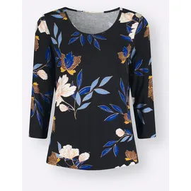 Lady Druck-Shirt Blau 40