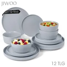 JIWOO Roman Holiday Tafelservice 12-tlg. matt grau