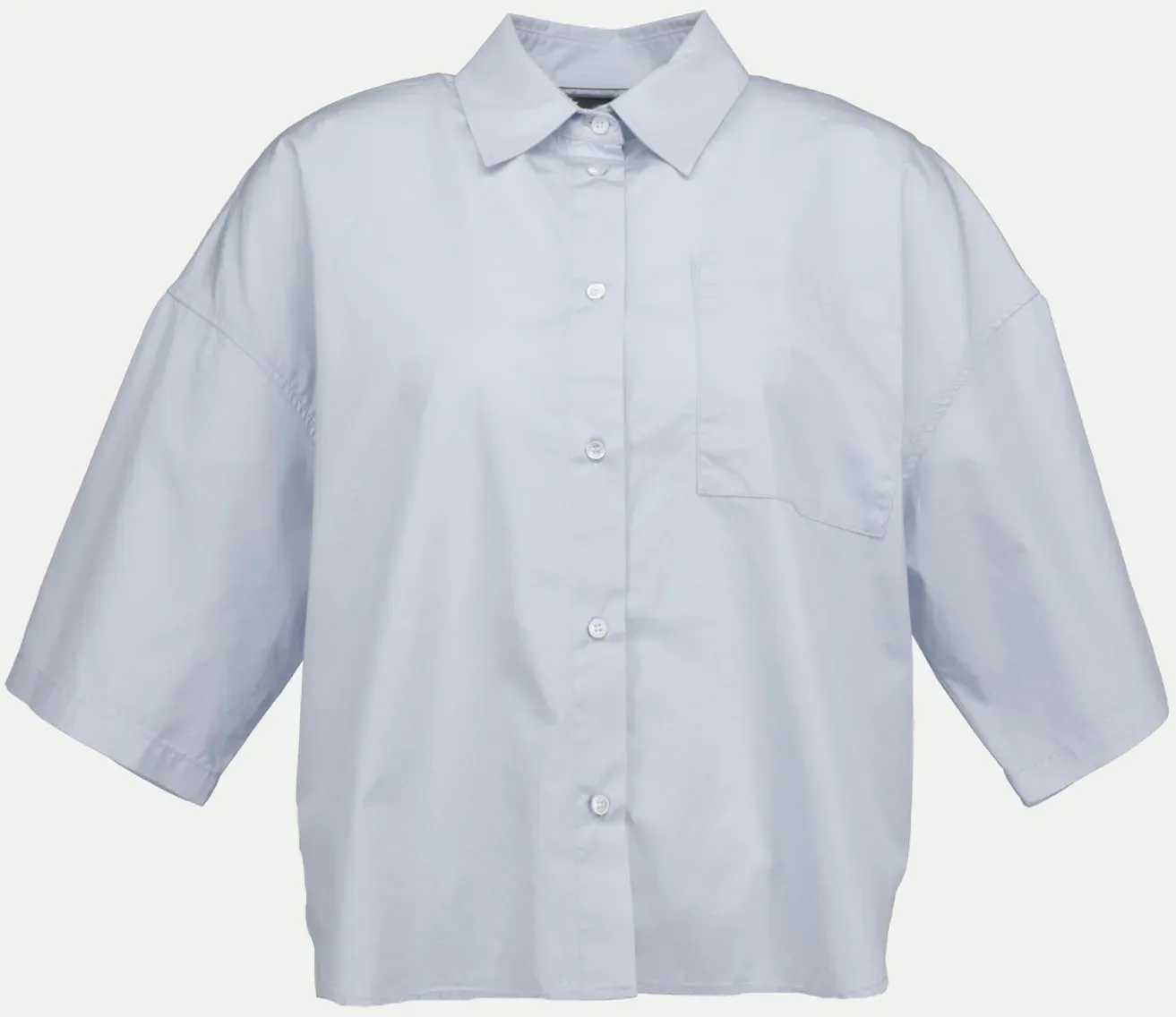 Bluse 1/2 Arm crop Blau S