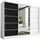 A&J MöbelLand Schiebetürenschrank AURELIA 1 200 x 215 x 59,5 cm Schwarz/Weiß