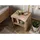 Massivmoebel24 Nachtschrank Akazie 45 x 40 x 45 cm Beige