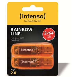 Intenso INTENSO USB-Stick Rainbow Line, 64 GB, 2er Pack USB-Stick