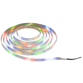 Paulmann LED-Stripe Solar 3 m Dämmerungssensor Akku schwarz kürzbar RGB