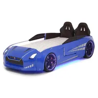 Kinder Autobett GT-V mit Türen Inkl. Bluetooth in Blau - Blau