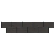 vidaXL Zaunlatte 9 Stk 0 x 0 cm Schwarz/Aluminium