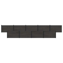 vidaXL Zaunlatte 9 Stk 0 x 0 cm Schwarz/Aluminium