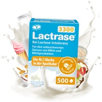 pro natura Lactrase 3300 – Nachfüll-Pack für den Klick-Spender, 500 Lactase Tabletten bei Lactose-Intoleranz, für den unbeschwerten Genuss von Milch und Milchprodukten