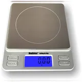 Nohlex Gewürzwaage Feinwaage 500g/0.01g mit Edelstahl Wiegeplattform und Beleuchtung