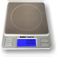 Nohlex Gewürzwaage Feinwaage 500g/0.01g mit Edelstahl Wiegeplattform und Beleuchtung