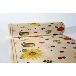 Airlaid Tischläufer Adele, 40 cm x 24 m , 1 Stück - Mank - Tischband Obst Früchte