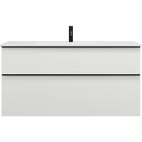 Burgbad Eqio Slim Keramik-Waschtisch inklusive Waschtischunterschrank, 1220x490x620mm, SHBT122F6582C0001G0252, Farbe: