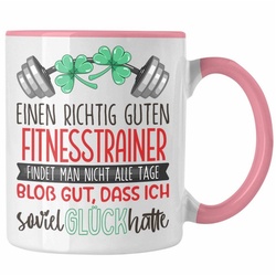 Trendation Tasse Fitnesstrainer Tasse Geschenk Dankeschön Bester Fitnesstrainer Der We rosa