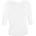 Damen weiches Bambus-3/4-arm Bams001 T-Shirt weiß XS EU