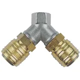 Schneider Airsystems Schneider Verteiler VT 2 G3/8i-2xSK mit Schnellkupplungen Nw 7,2 Dgke700120