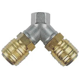 Schneider Airsystems Schneider Verteiler VT 2 G3/8i-2xSK mit Schnellkupplungen Nw 7,2 Dgke700120