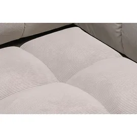 KAWOLA Drehsessel VIVIEN Cord 80 x 80 x 100 cm Silber drehbar