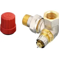 Danfoss Ventilgehäuse RA-N 15 1/2" Winkeleck links, matt vernickelt