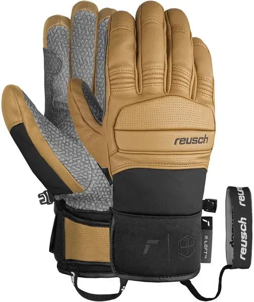 REUSCH Herren Handschuhe Henrik Kristoffersen, camel / black, 10