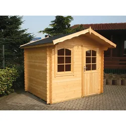TENE Kaubandus Gartenhaus "TRONDHEIM", 28 mm Wandstärke, unbehandelt, 290x220 cm, mit Fenster