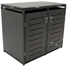 DEGAMO Mülltonnenbox Köln 115 x 102 cm grau