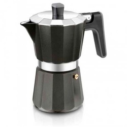 Italienische Kaffeemaschine Black Edition BRA – 12 Tassen