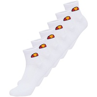 Ellesse Unisex Socken 6 Paar - Rilla, Ankle Socks, Logo Weiß 47-49