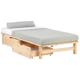 Homestyle4u Bettkasten 2er Set in Braun 82x22 53 cm 2195