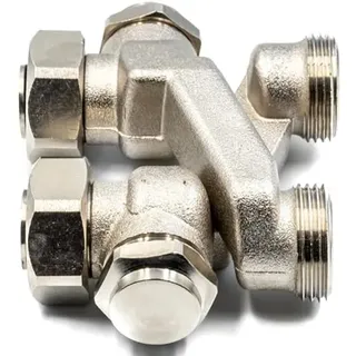 HERZ Hahnblock 3/4", Kreuzungsstück in Bauform „X“ zum Absperren