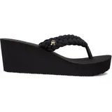 Tommy Hilfiger Th Wedge Braided Summer Sandal Black 37