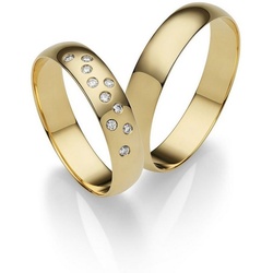 Firetti Trauring Schmuck Geschenk Gold 375 Hochzeit Ehering „LIEBE“, Made in Germany – mit o. ohne Brillanten/Diamanten gelb|goldfarben 55