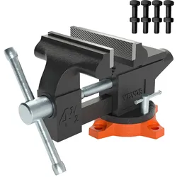 VEVOR Schraubstock Amboss 240° drehbar 1,5-4,5 cm Spannweite Werkbankschraubstock