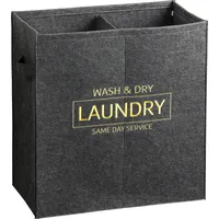 KESPER Wäschesammler schwarz Polyester, B/H/L: ca. 28x55x53 cm - schwarz