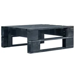 vidaXL Outdoor-Ottomane Paletten Holz Schwarz