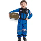 Spooktacular Creations Blau Astronaut Kostüm mit Helm für Kinder, Raumanzug, Space Jumpsuit, Halloween Astronaut NASA Kostüm für Jungen Mädchen Pretend Role Play Dress Up-Blau Small (5-7 Jahre)