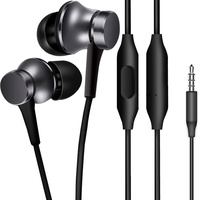 Xiaomi In-Ear kopfhörer mit Kabel Magnetisch in Ear kopfhörer Kabel Ohrhörer mit Mikrofon und Lautstärkeregler,für iPhone, iPod, iPad, MP3, Huawei, Samsung, Leichte Ohrhörer mit 3.5mm Kopfhörern