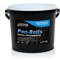 KOIPON Pon-Balls Filterstarter, Teich Bakterien zur Teichpflege vom Gartenteich und Fischteich, Filterbakterien Gelkugeln 5 l, Nitrit Entferner