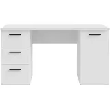 Forte Schreibtisch »Neuss«, mit 3 Schubladen & 1 Tür, funktional, Breite 138 cm