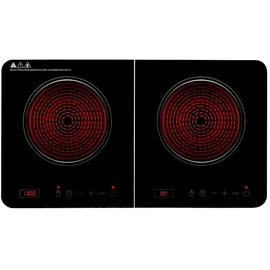 Alpina Induktionskochplatte 2 Brenner 3500 Watt Schwarz