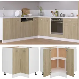 vidaXL Eckunterschrank Sonoma-Eiche 75,5 x 75,5 x 81,5 cm Braun
