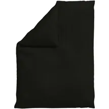 schlafgut Knitted Jersey Unifarben Schwarz 155 x 220 cm + 80 x 80 cm