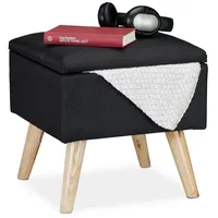 Relaxdays Hocker mit Stauraum 10029605_46 schwarz