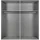 WIMEX Schwebetürenschrank England 225 x 236 x 65 cm Grau/Schwarz