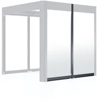 Sunelements Wandelement SunCover Deluxe 5mm ESG satiniert 2m Einscheibensicherheitsglas