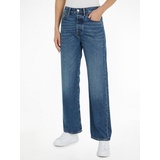 Tommy Hilfiger Straight-Jeans »LOOSE STRAIGHT RW KLO«, mit Lederlogopatch, Gr. 32 - Länge 32, Klo, , 50350153-32 Länge 32