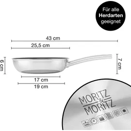 Moritz & Moritz Edelstahlpfanne Wabenstruktur 24 cm
